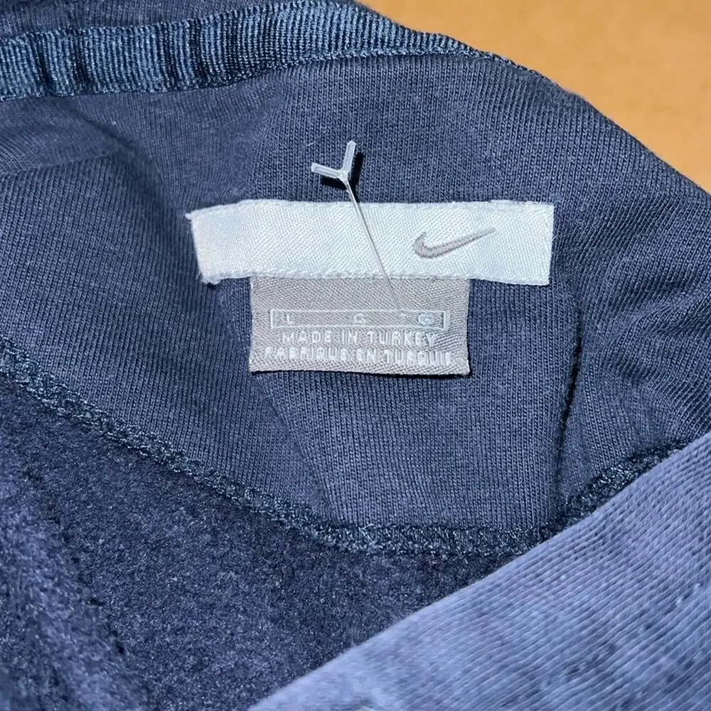 VNTG NIKE 90s gray tag embroidered detail drawstring hoodie L